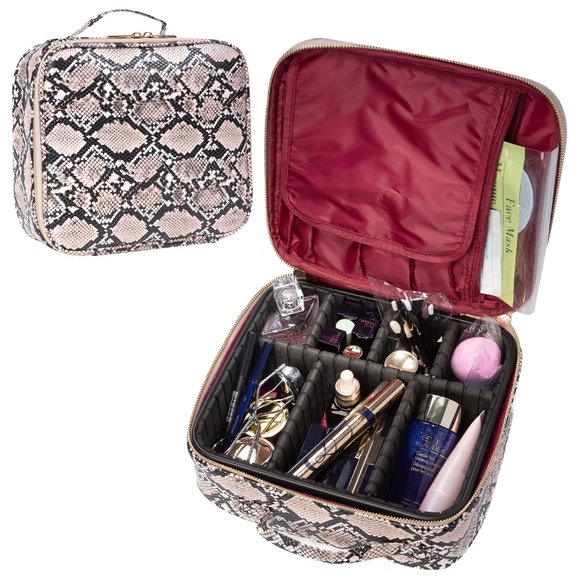 Professional Cosmetic Case - Snakeskin Makeup Case - Picture 1 of 3